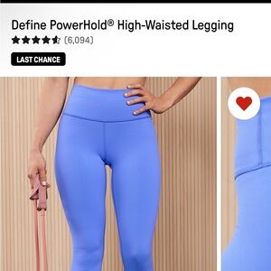 Fabletics Blue High-Waisted Legging